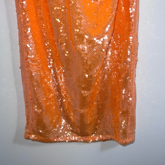Caroline Constas Bright Orange High Neck Embellished Loud Luxury Maximalist NEW - Picture 6 of 13